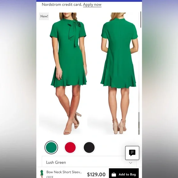 CeCe | Dresses | Cece Emerald Green Cocktail Dress